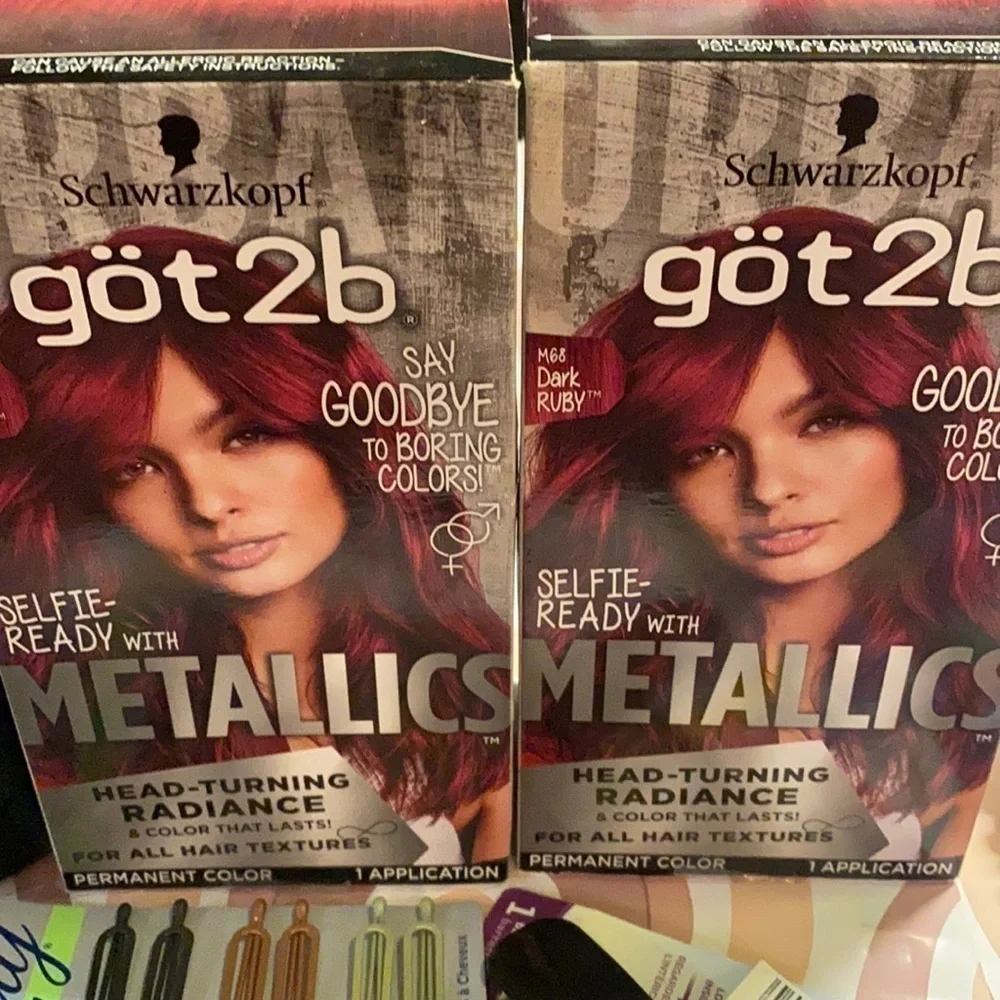 Schwartzkopf Got2b Metallics Hair Dye Bundle Hair Accessories Elastics